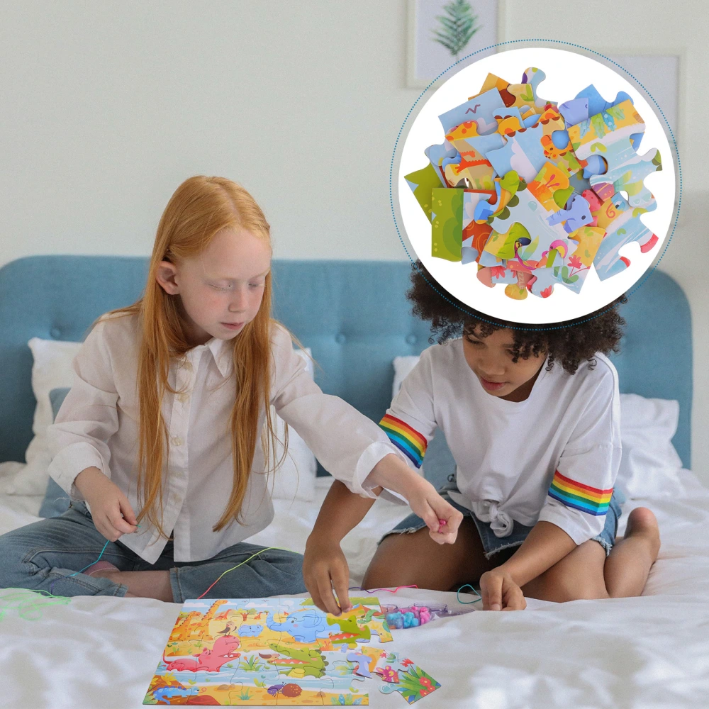 1 Set Kids Puzzle Paper Puzzles Preschool Puzzles Intellectual Toys Toddler Toys for Kids Games