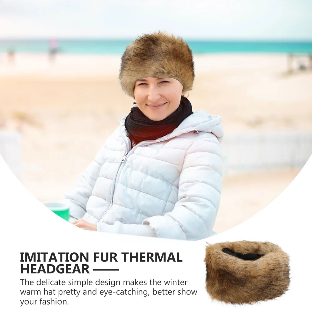 Simulation Fur Hat Women Winter Warm Fur Hat Fashion Warm Keeping Hat for Women Girl