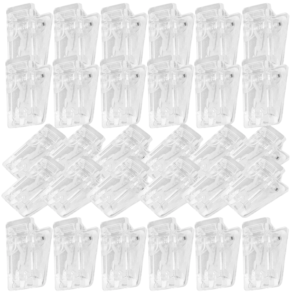 50Pcs Transparent Spring Clips Wall Tapestry Clips Plastic Sticky Photo Clips Hanging Spring Clips