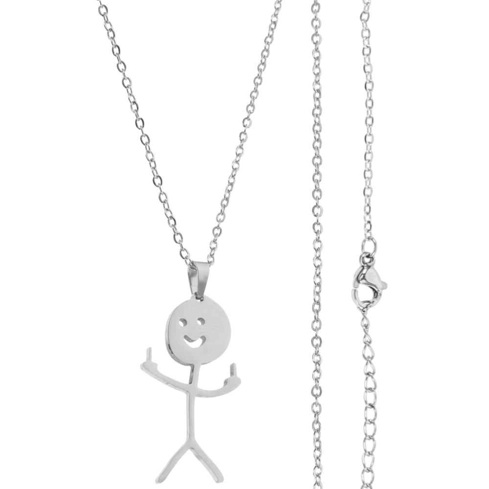 Pendant Necklace Metal Neck Chain Fashionable Necklace Jewelry Gift for Women Men