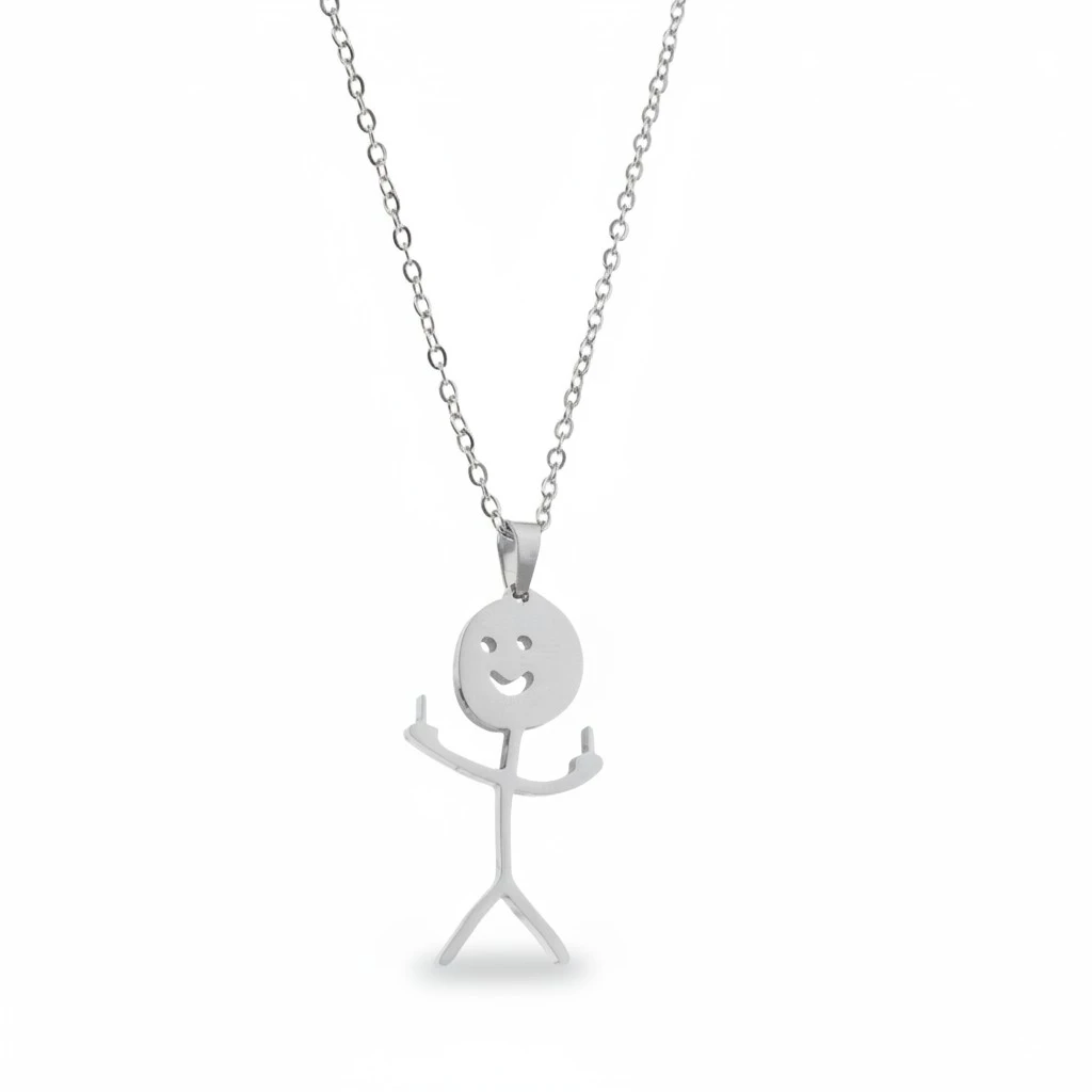 Pendant Necklace Metal Neck Chain Fashionable Necklace Jewelry Gift for Women Men