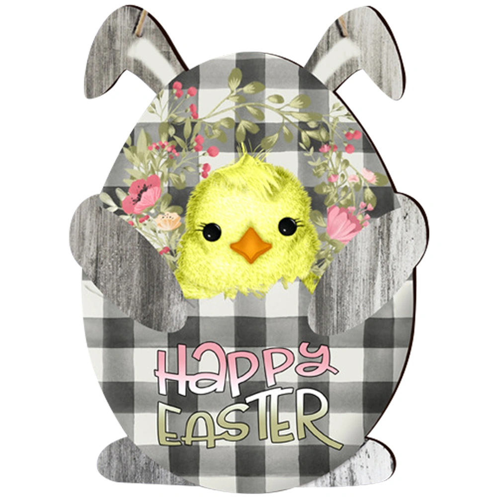 Easter-themed Wooden Pendant Household Hanging Board Decorative Festival Hanging Ornament