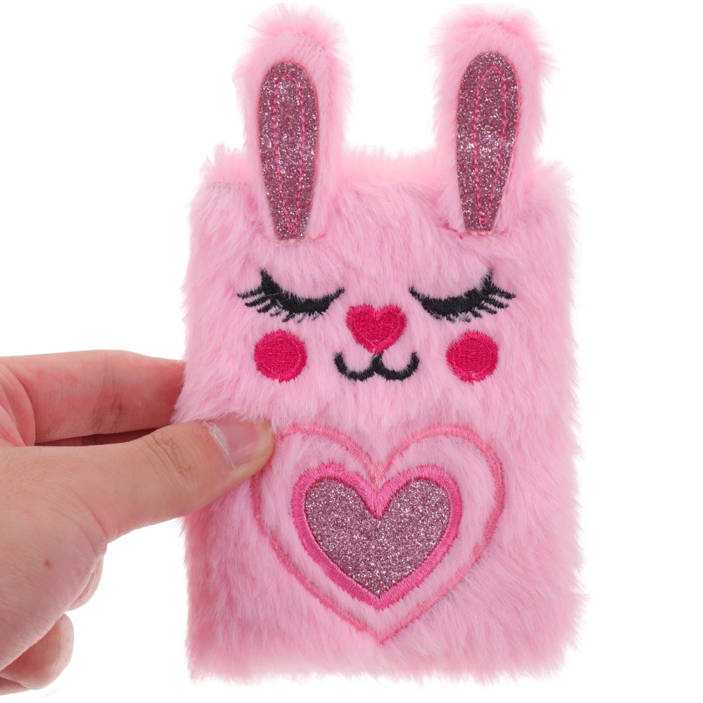 Plush Diary Book Lovely Bunny Notepad Cartoon Girl Notepad Diary Accessory