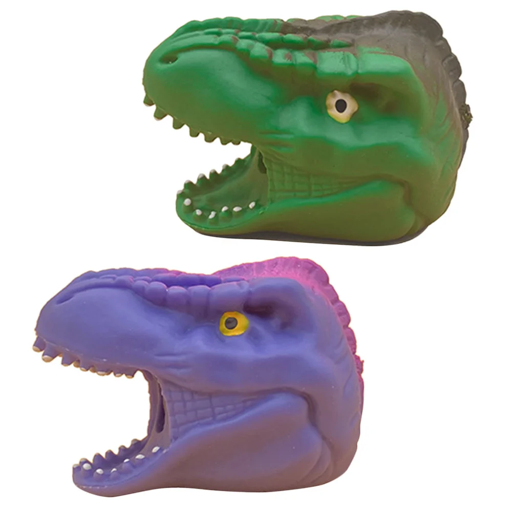 2pcs Dinosaur Head Toys Stress Relieve Squeeze Toys Small Toys for Kids Party Favors