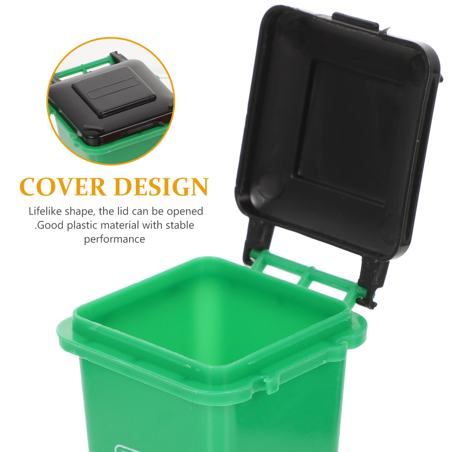 4Pcs Mini Trash Cans Model Kids Trash Cans Sorting Garbage Cans Miniature Scene Models