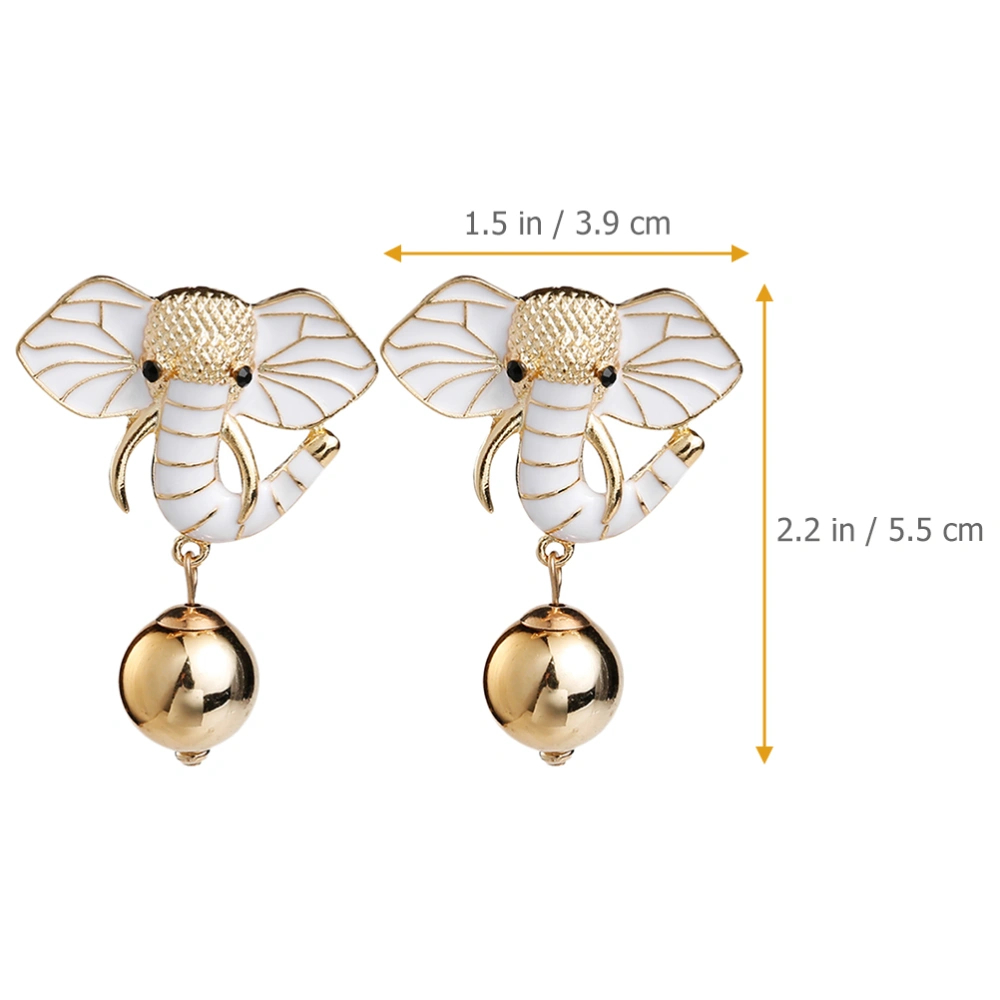 1 Pair Ear Studs Elephant Earrings Women Ear Jewelries Creative Earrings Decoration