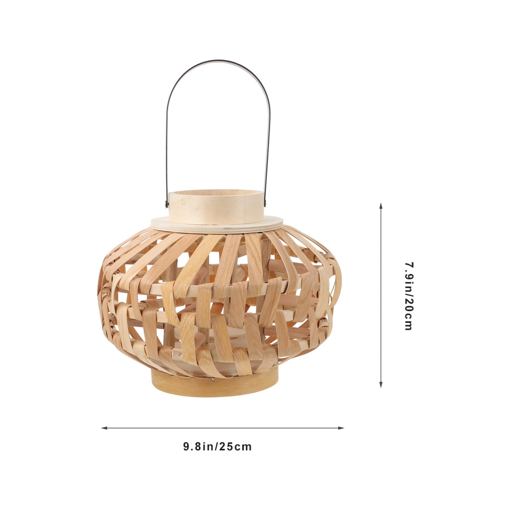 Woven Candle Lantern Retro Decorative Woven Candle Holder Rustic Woven Candle Stand Hotel Candle Holder