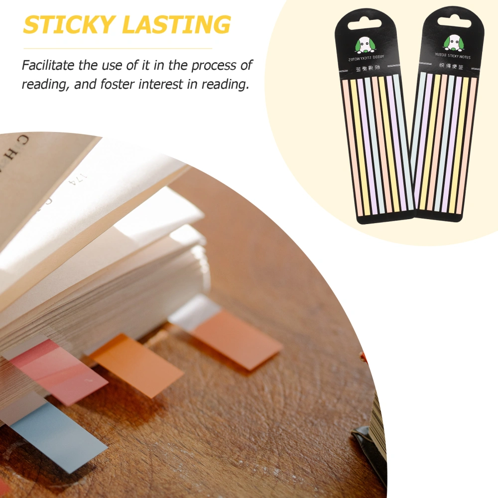 2 Bags Reading Stickers Fine Page Markers Notebook Sticky Tabs Colored Note Tabs Office Supplies