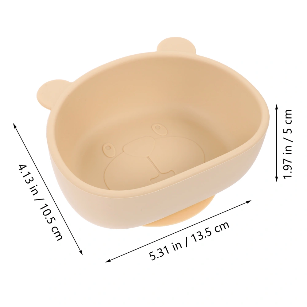 Suction Baby Bowl Toddler Eating Bowl Ice Cream Bowl Silicone Salad Bowl for Home