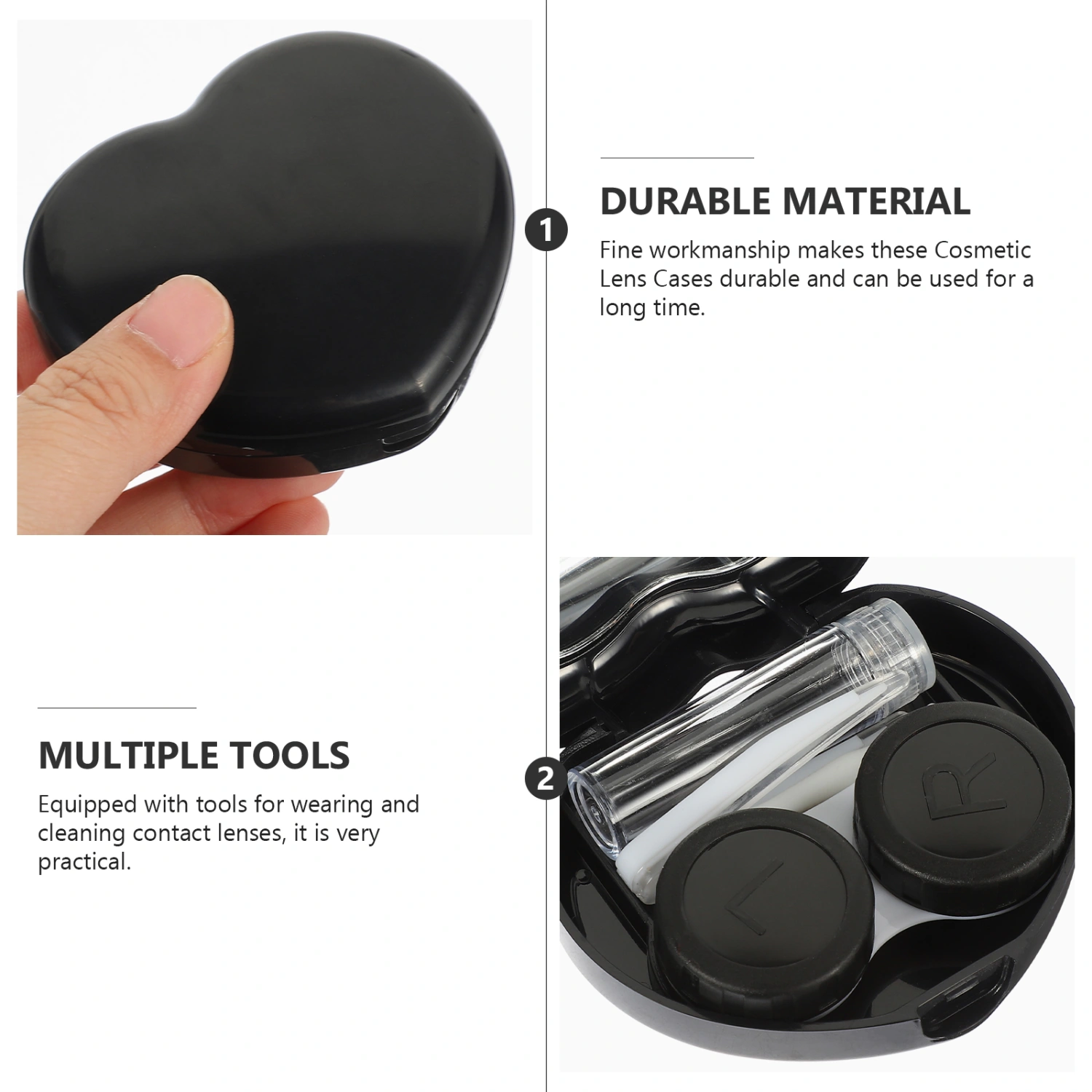 3 Sets of Contacts Lens Cases Travel Contacts Lens Cases Contacts Lens Case Box with Mirror