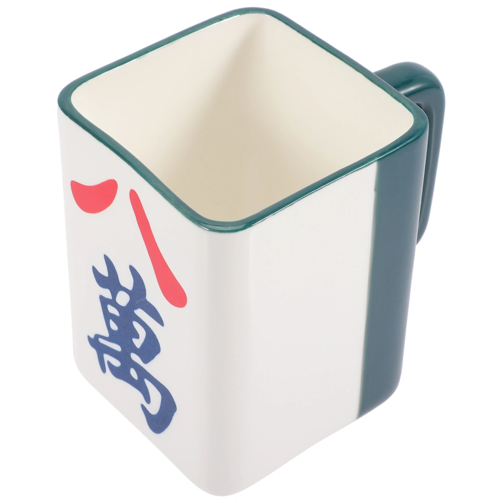 Ceramic Coffee Mug Ceramic Milk Tea Mug Cup Mahjong Design Coffee Cup Water Drinking Cup