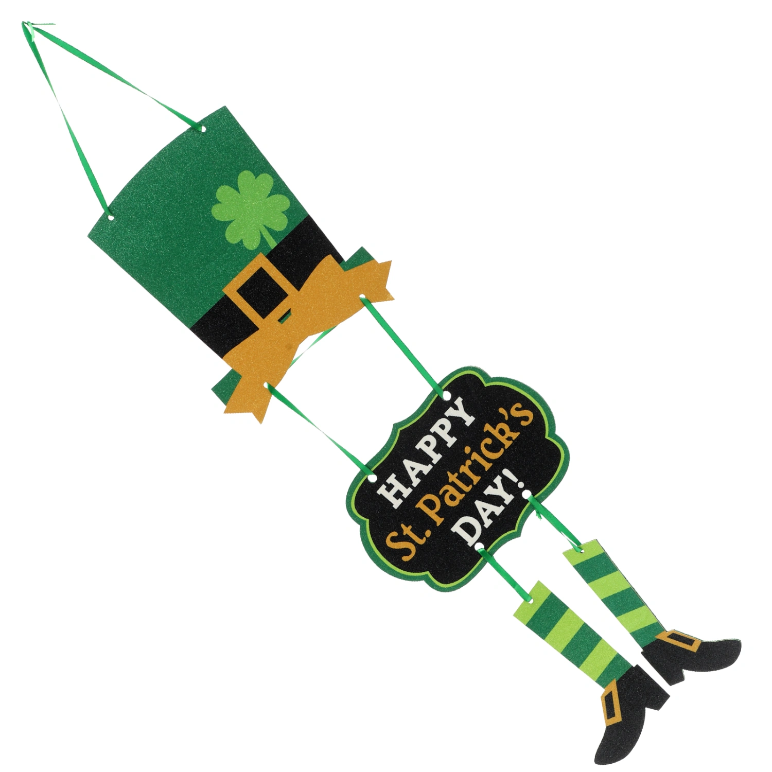 Saint Patrick's Day Doorplate Door Hanging Decoration Shamrock Welcome Sign