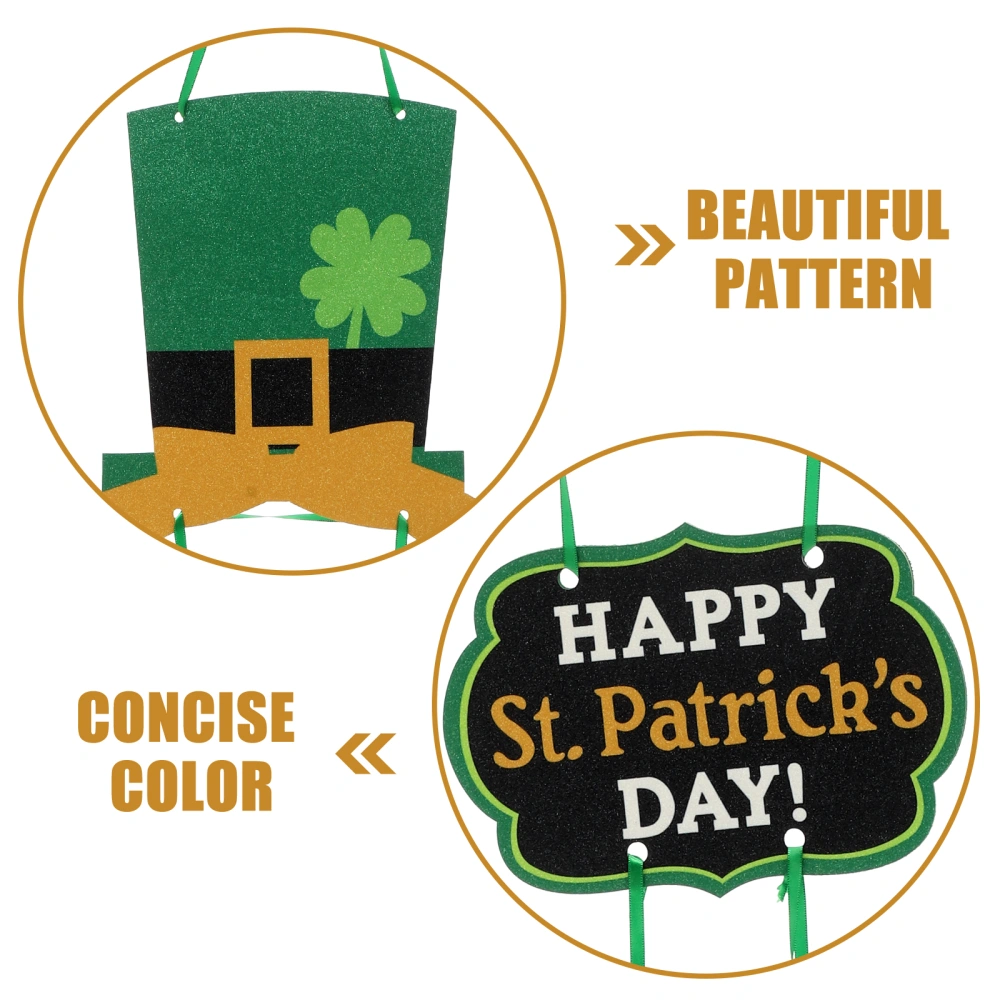 Saint Patrick's Day Doorplate Door Hanging Decoration Shamrock Welcome Sign