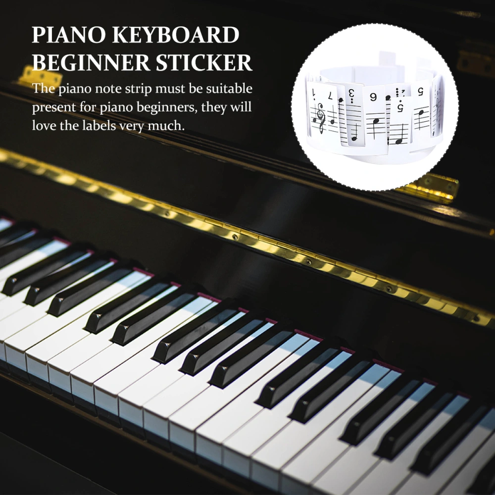 1 Set Beginner Piano Keyboard Sticker Piano Keyboard Note Strip Piano Keyboard Decals