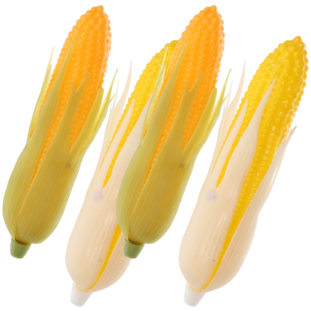 4pcs  Artificial Corn Lifelike Corn Plastic Corn Fake Corn Realistic Corn Stalks Simulation Vegetable