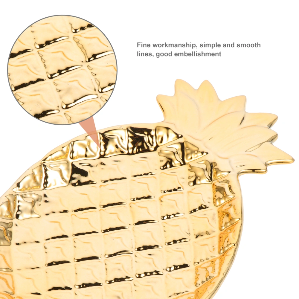 Pineapple Shape Dish Jewelry Dish Tray Ring Storage Candy Holder Kitchen Plate