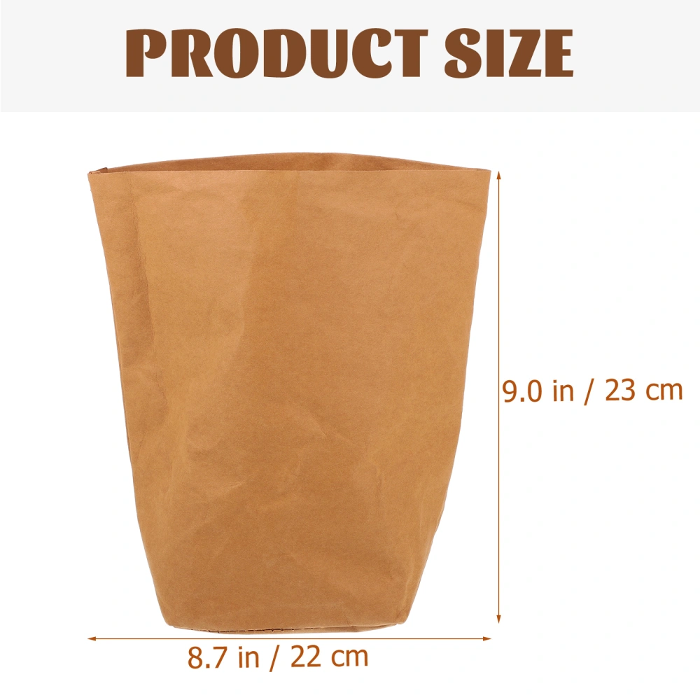 Kraft Paper Bag Washable Kraft Paper Storage Pouch Vegetable Fruits Storage Bag for Pantries