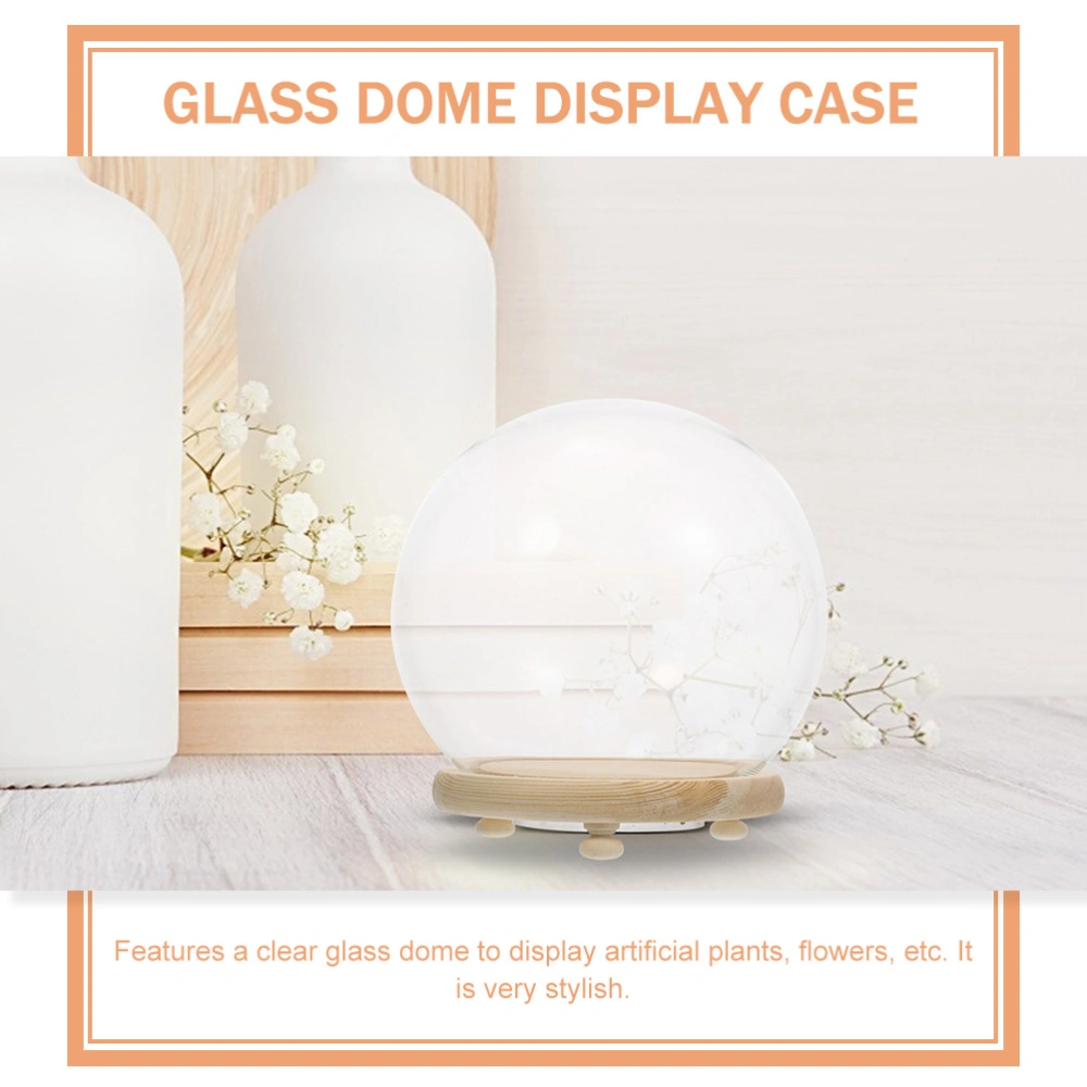 2pcs Luminous Micro Landscape Glass Dome Glass Cover Flower Plant Preserved Container