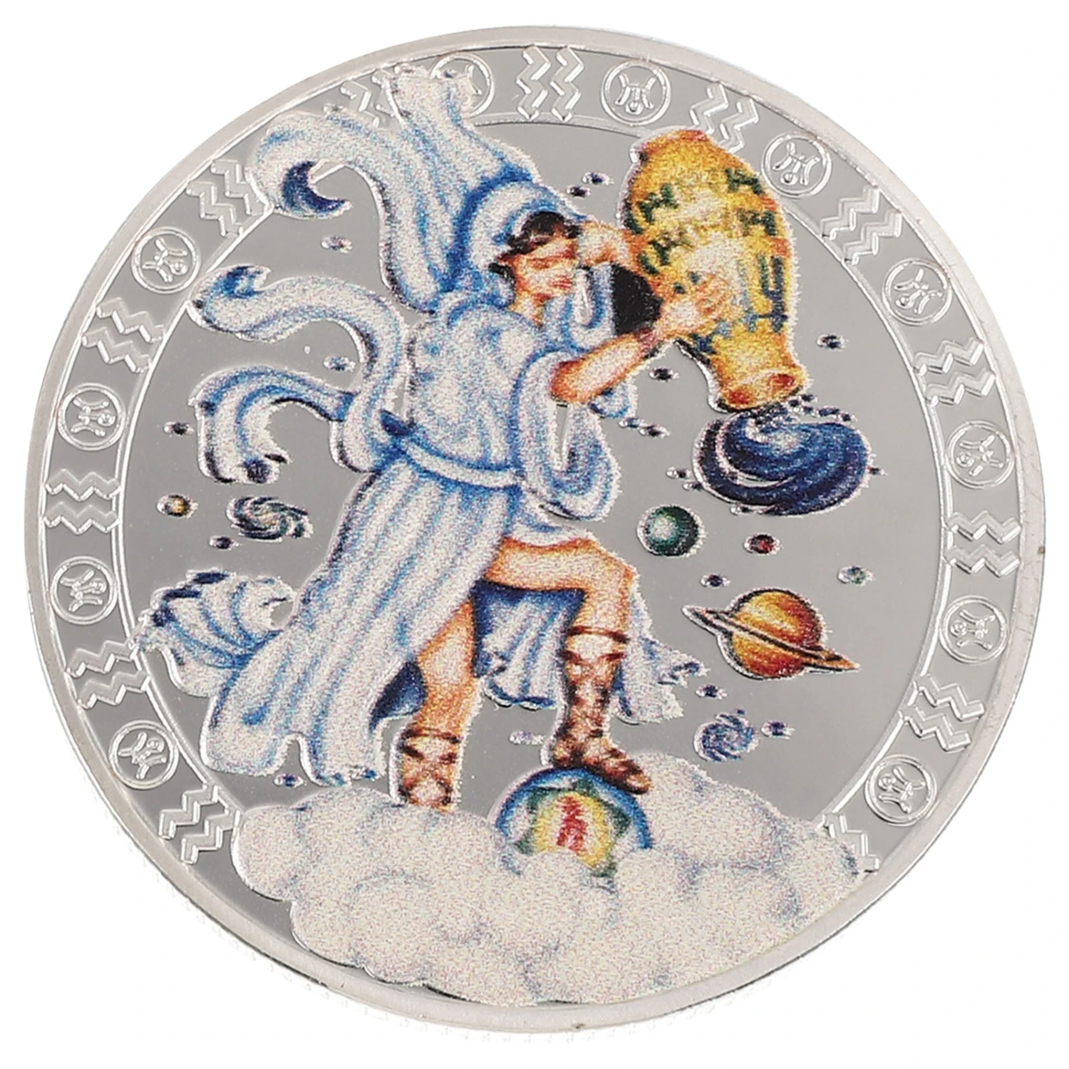Aquarius Coin Commemorative Collection Coin Unique Birthday Present for Men