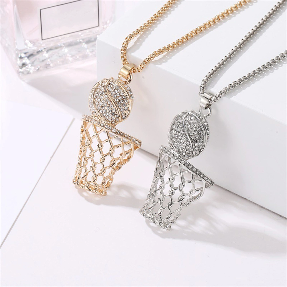 Basketball Necklace Pendant Necklace Hip Hop Necklace Sports Necklace Jewelry