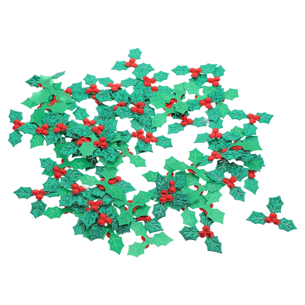 200pcs Decorative Holly Leaves Patches Party Decoration DIY Christmas Trees Decor