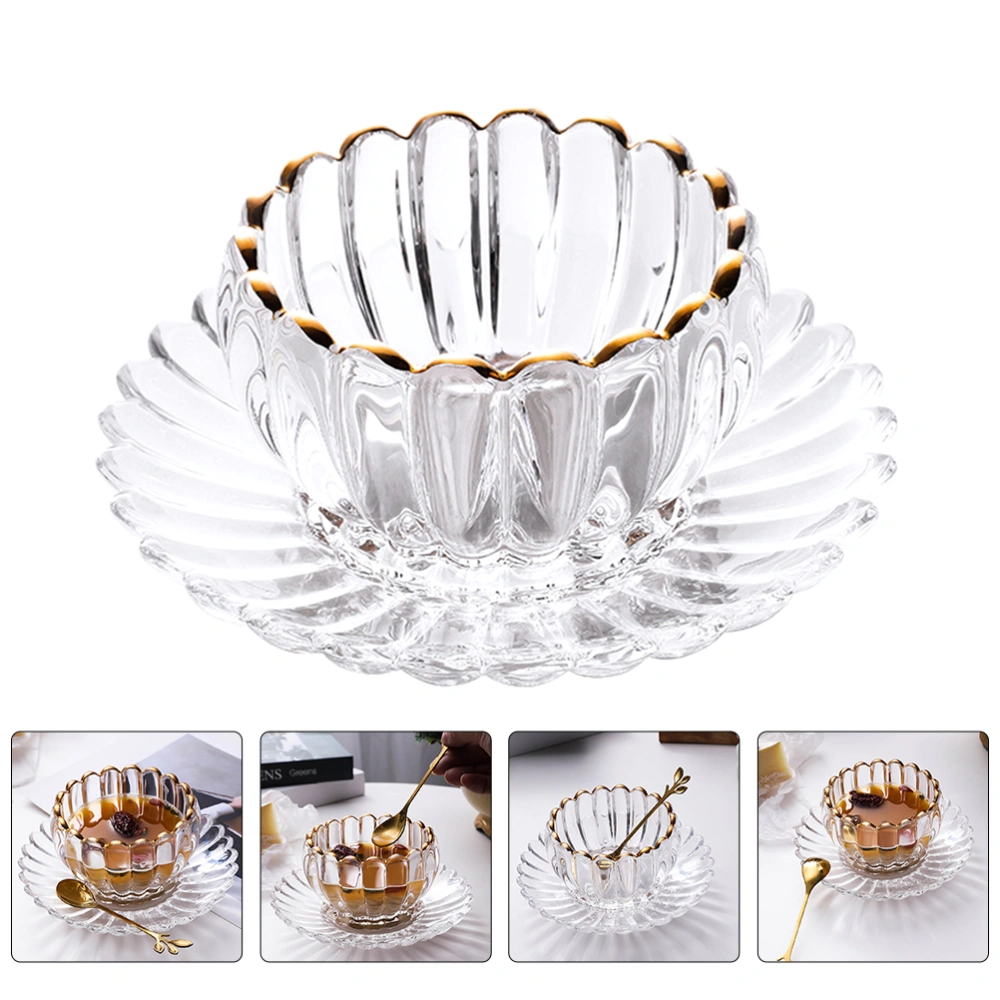 1 Set of Delicate Appearance Dessert Bowl Daily Use Baking Bowl Compact Reusable Salad Bowl