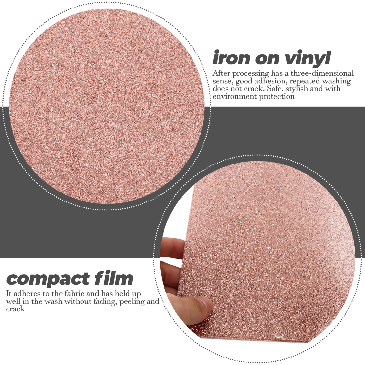 1 Sheet Heat Transfer Vinyl Decorative Iron on Vinyl Glitter Heat Transfer Vinyl for T-Shirts