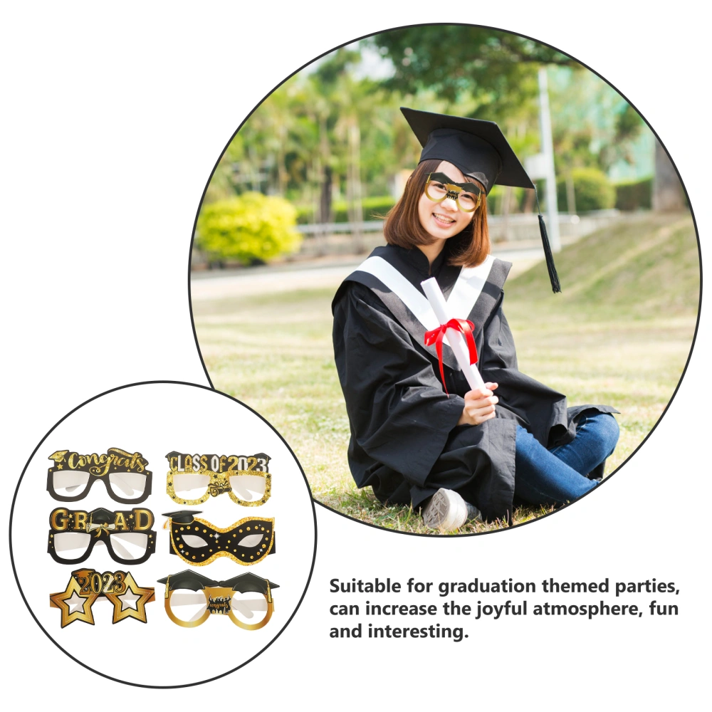 12pcs Paper Party Glasses Graduation Party Glasses Grad Paper Glasses Grad Photo Prop