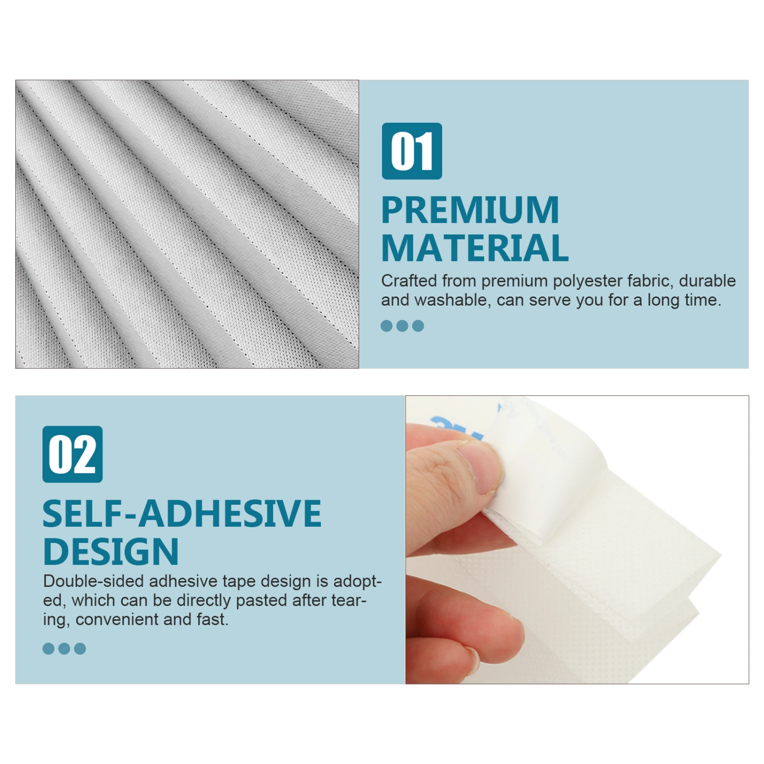 Self-Adhesive Pleated Blind Door Blind No Drilling Pleated Shade Privacy Blind