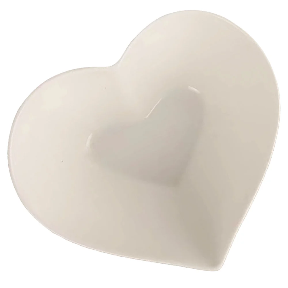 Heart Shaped Ceramic Dish Snack Serving Dish Sushi Soy Sauce Dipping Bowl for Party