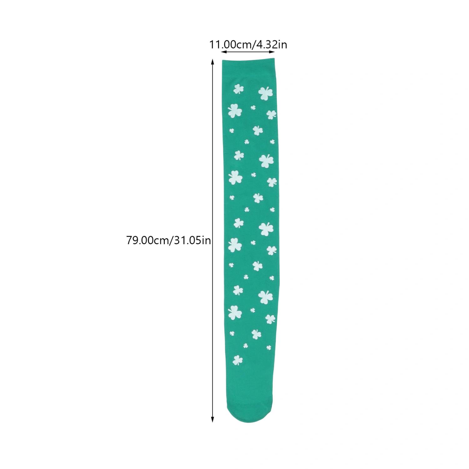 3 Pairs St. Patrick Day Knee Thigh High Socks Shamrock Long Thigh High Socks