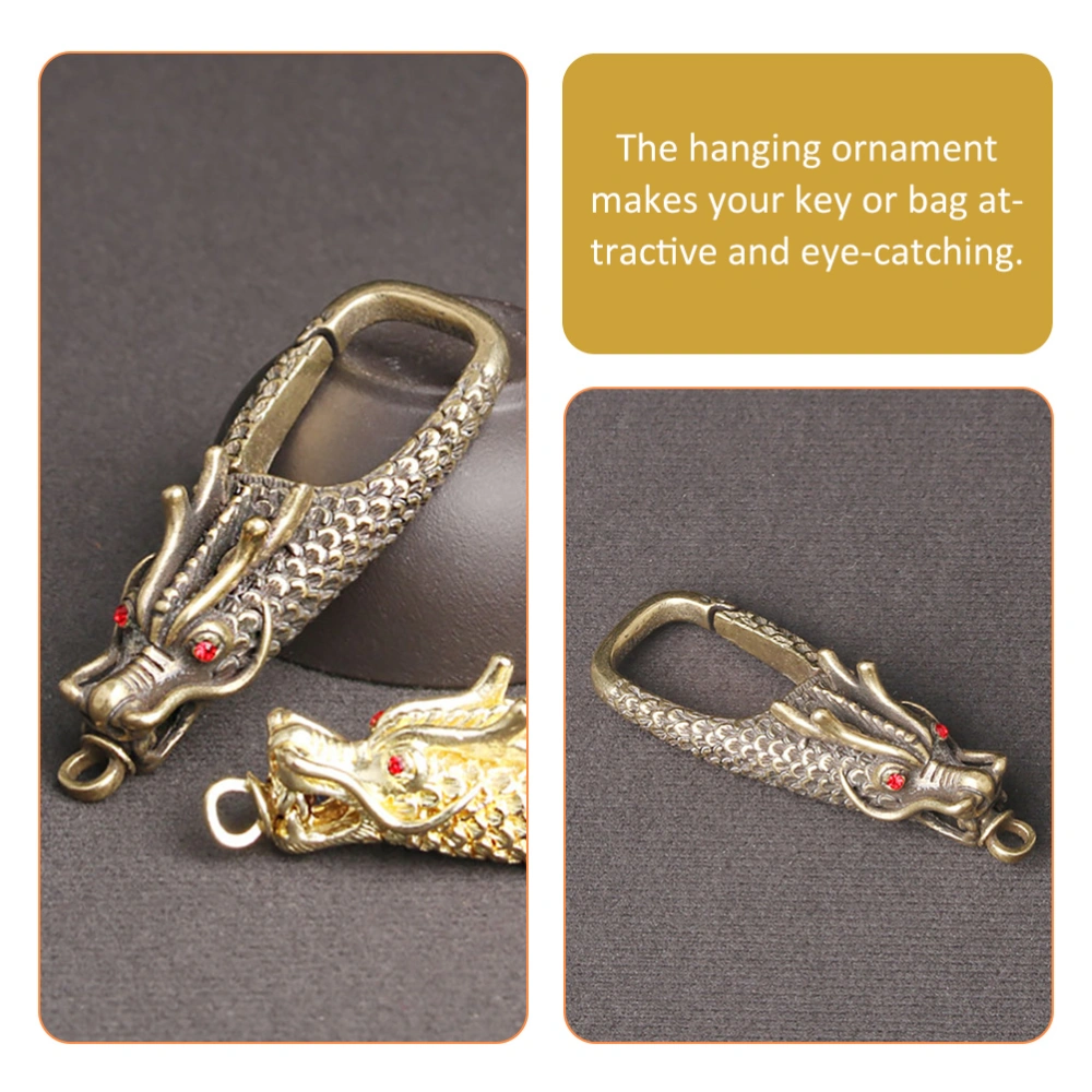 Hanging Dragon Pendant Hanging Keychain Lifelike Metal Key Ring Creative Pendant