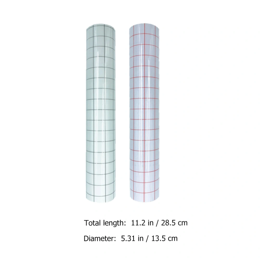 4 Sheets of Automobile Positioning Transfer Film with Grid Adhesive Transfer Tape