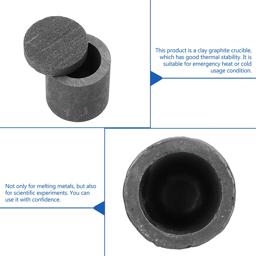 Graphite Melting Crucible Versatile Refining Crucible With Cover Smelting Tool