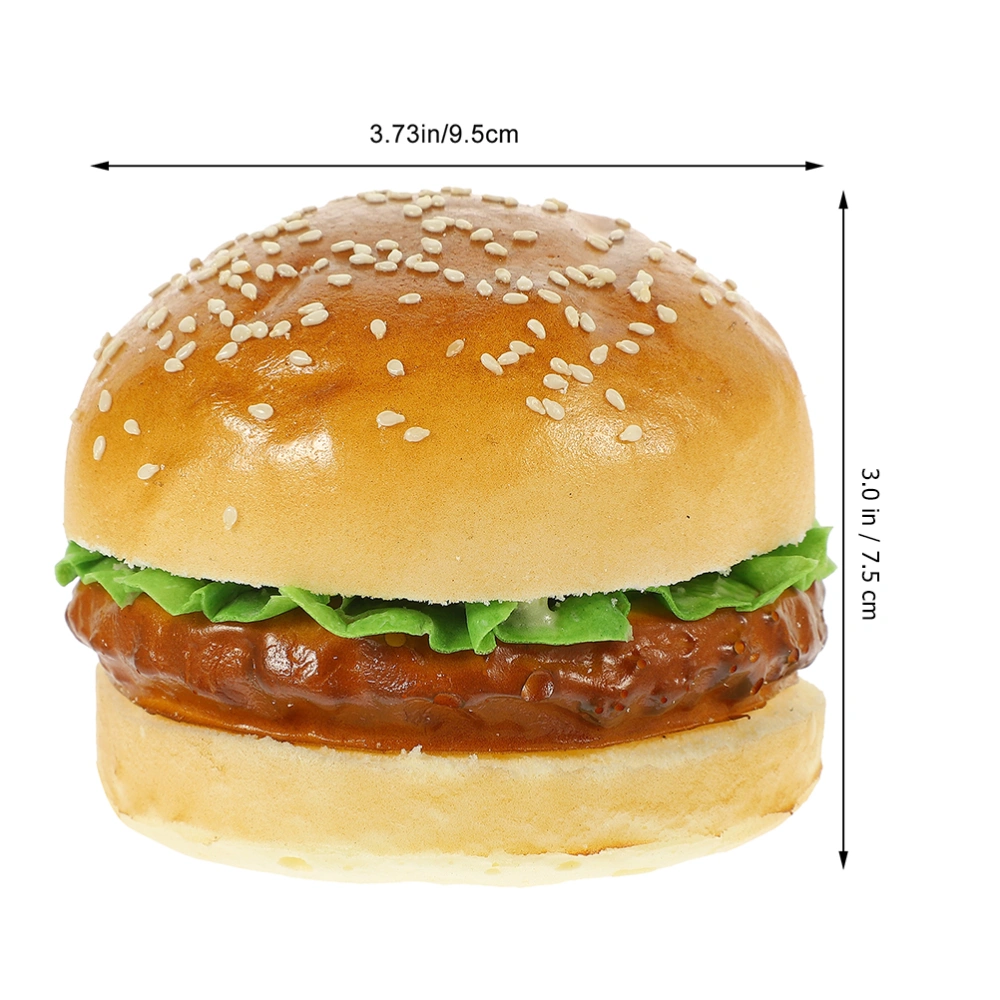 2pcs Simulation Fake Burger Model Artificial Burger Model for Display Artificial Bread Model