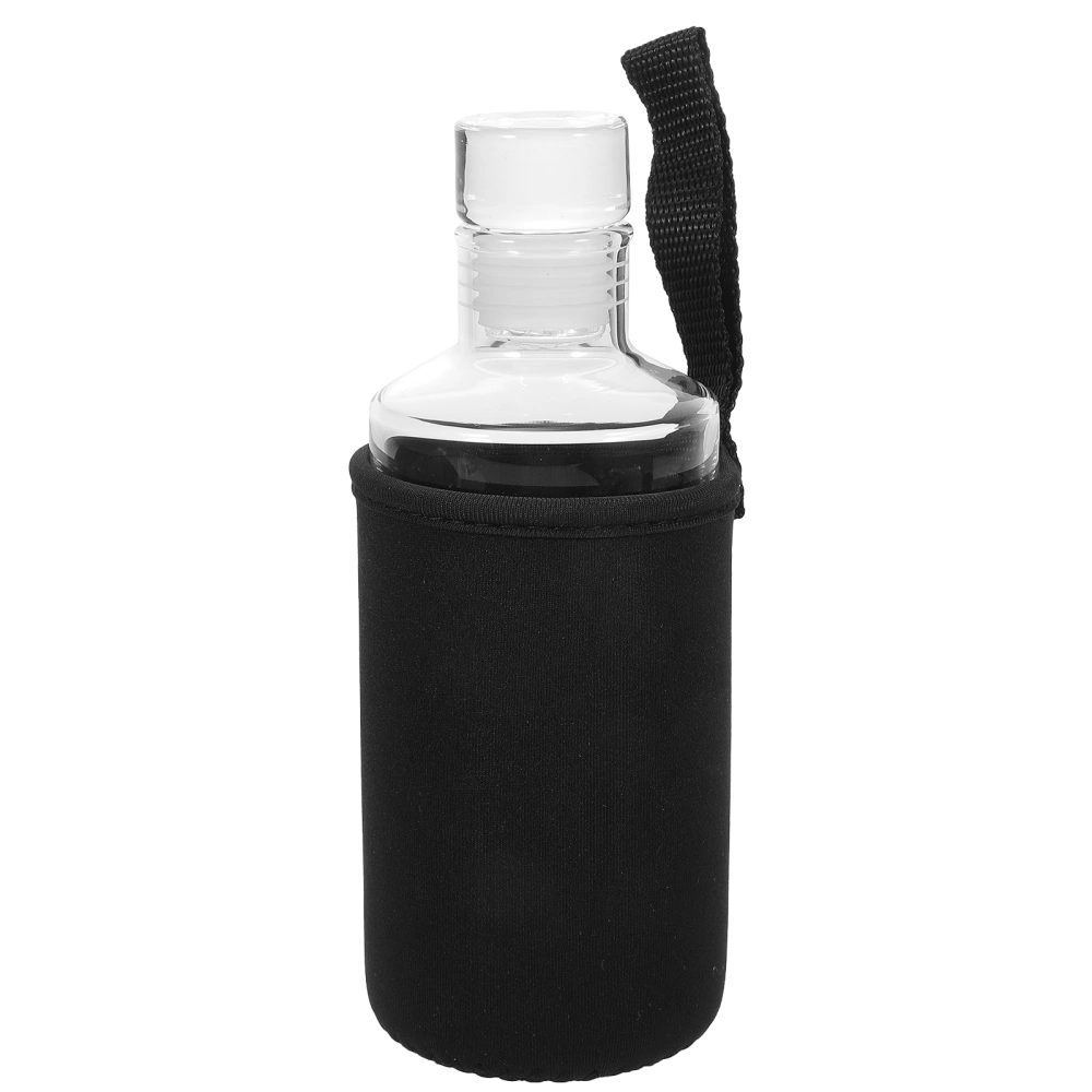 Juice Bottle Empty Bottle with Portable Cover Transparent Wine Bottle Beverage Bottle