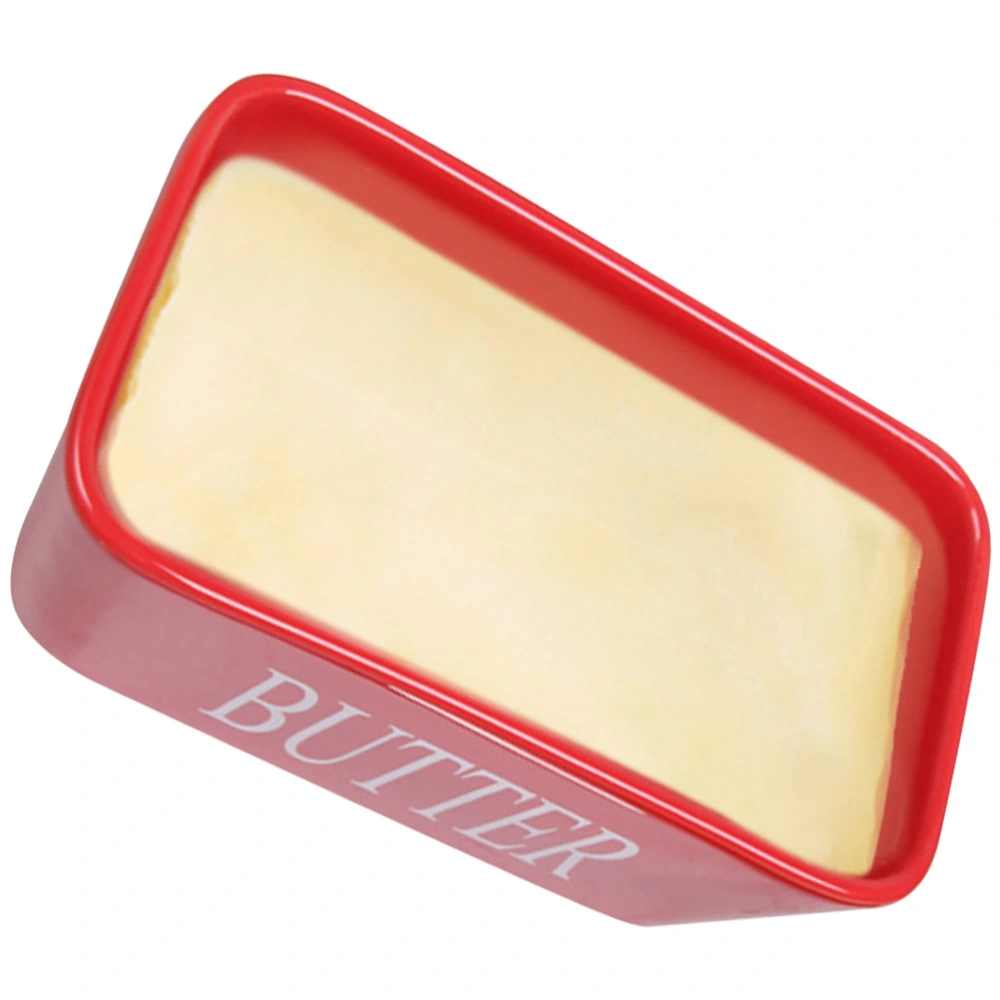 Ceramic Butter Dish Butter Keeper Container Rectangle Butter Dish Butter Cutting Storage Box