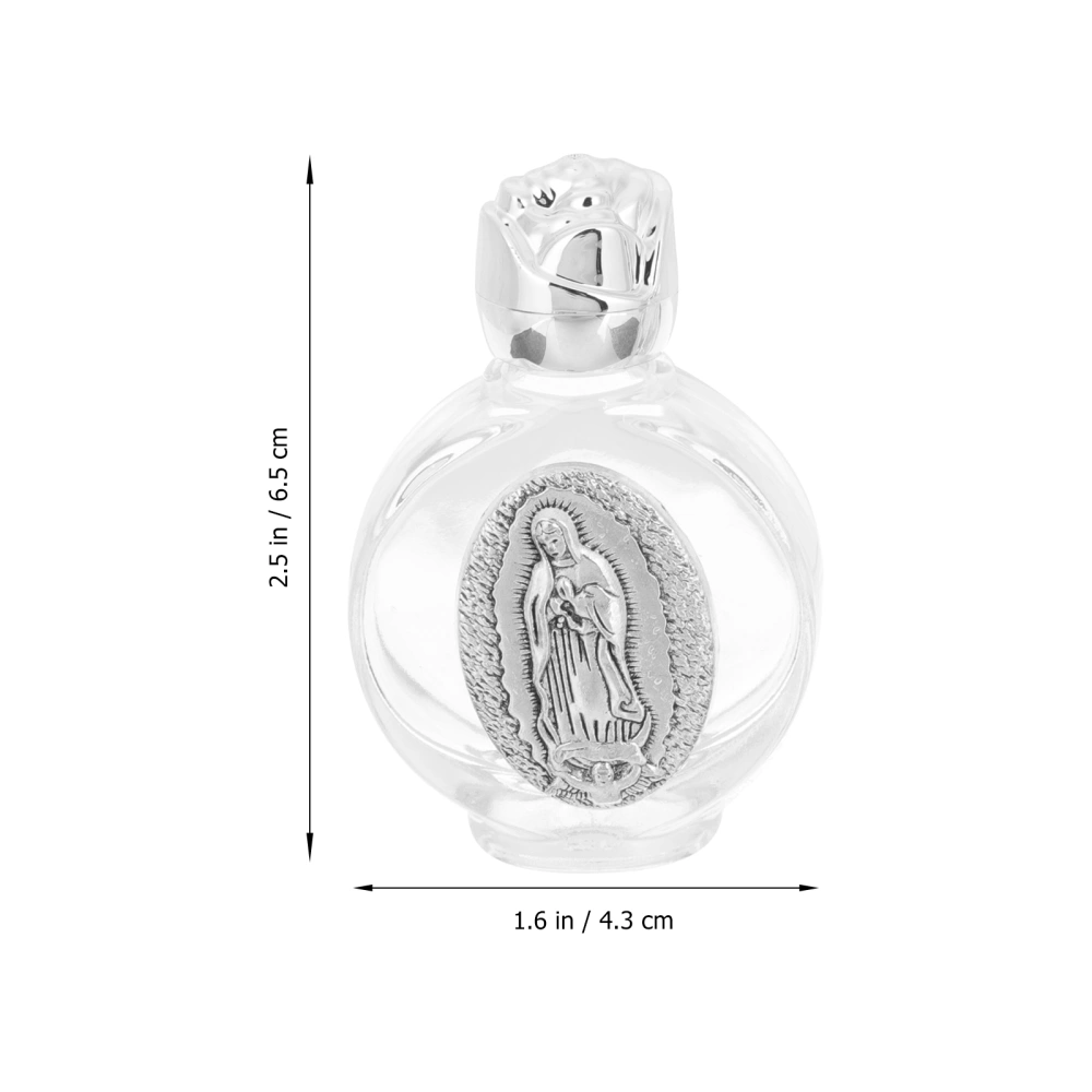 2pcs Holy Water Bottle Decorative Bottles Festival Glass Baptism Decorations Random Pattern