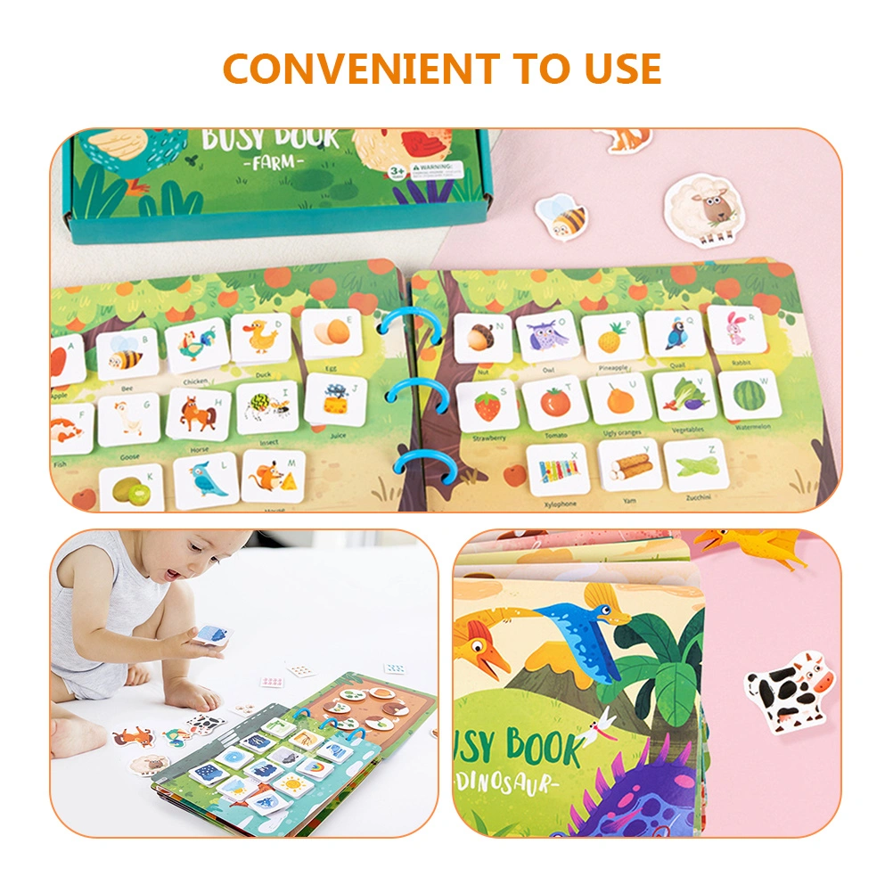 Cartoon Farmhouse Themed Sticker Book Funny Sticker Book for Kids Early Educational Busy Book