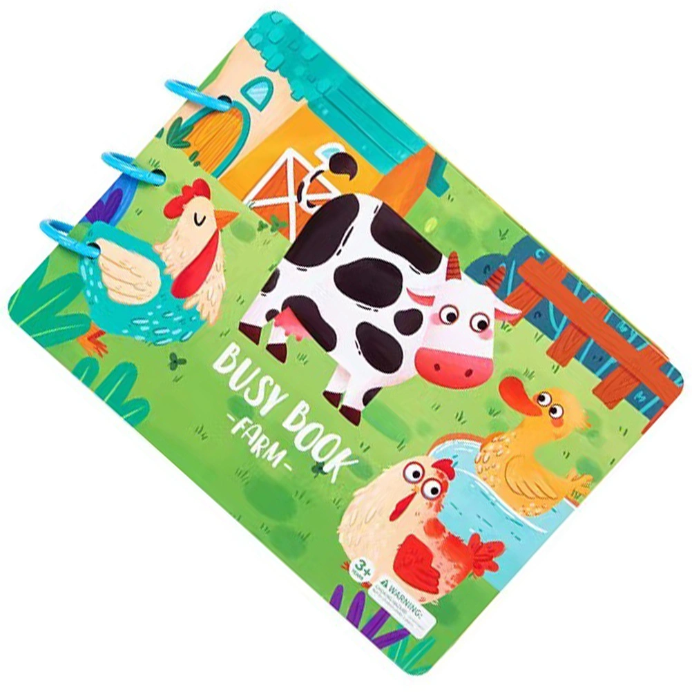 Cartoon Farmhouse Themed Sticker Book Funny Sticker Book for Kids Early Educational Busy Book