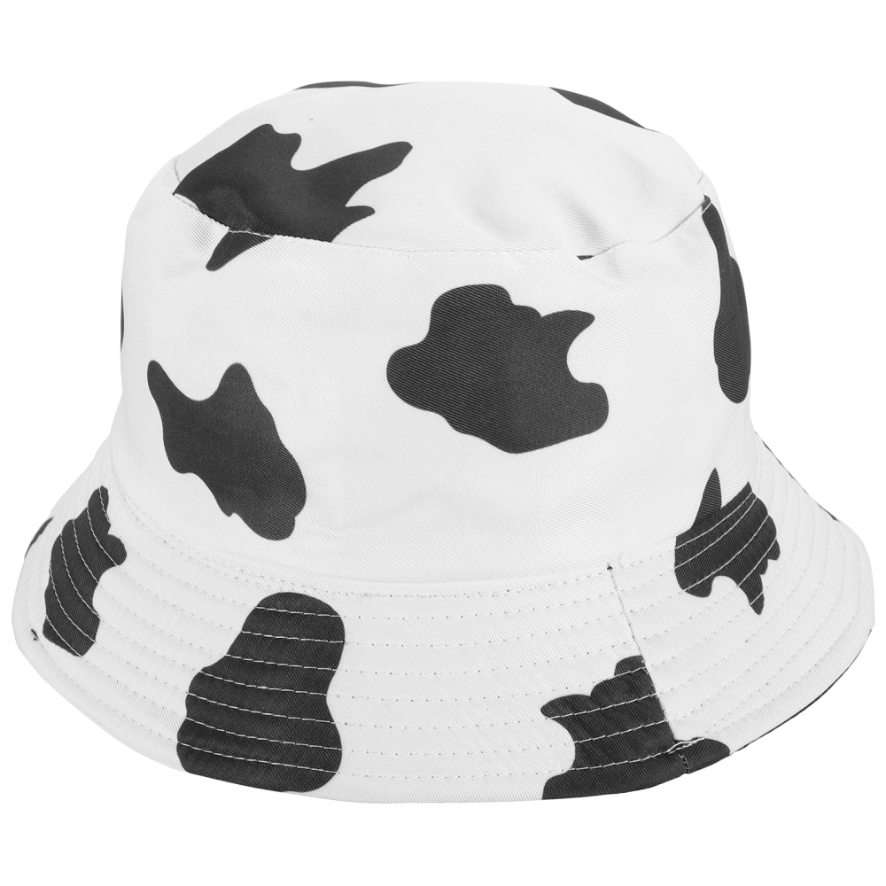 Washable Bucket Hat Cow Printing Bucket Hat Reusable Bucket Hat Sun Protection Hat for Girl