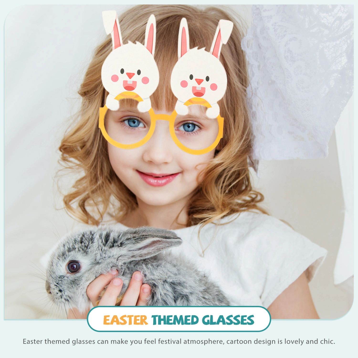 12pcs Easter Bunny Glasses Easter Themed Glasses Easter Eyewear Easter Party Supplies