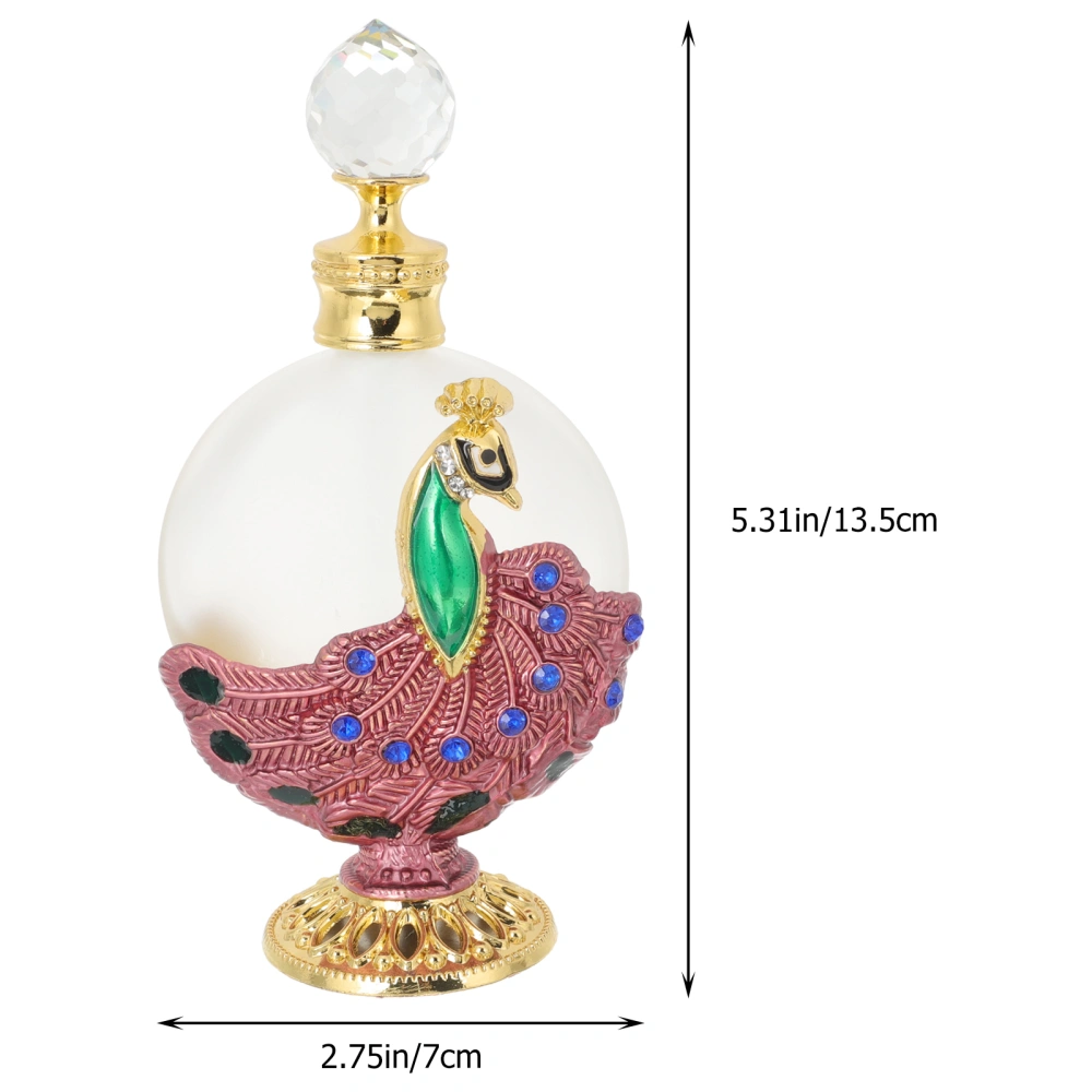 Peacock-designed Perfume Storage Bottle Glass Empty Bottle Perfume Bottle