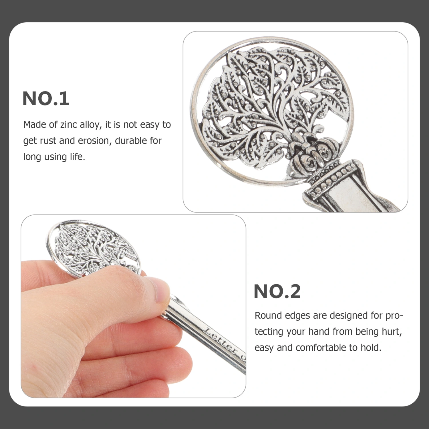 2pcs Tree Design Letter Opener Portable Envelope Opener Office Envelope Opener Household Letter Opener