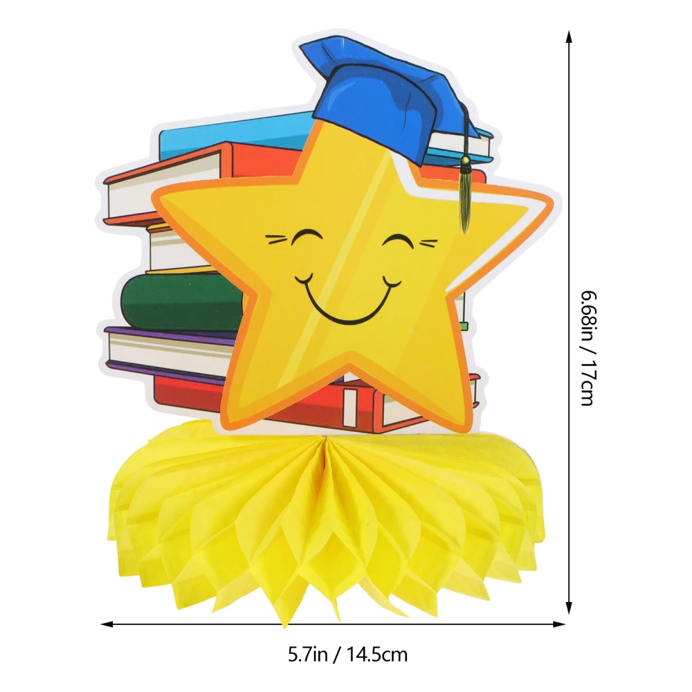 9pcs Kindergarten Graduation Honeycomb Centerpieces Graduation Party Favor Supplies