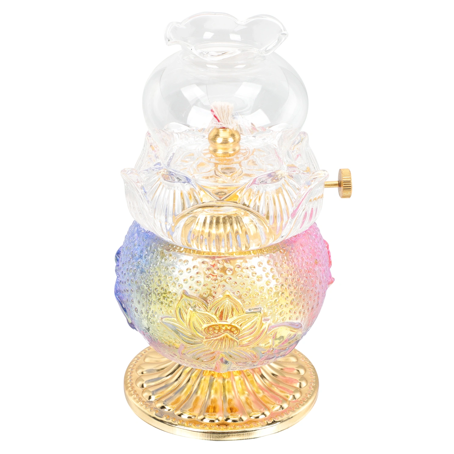 Kerosene Lamp Desktop Delicate Oil Lamp Adjustable Vintage Oil Lamp for Home