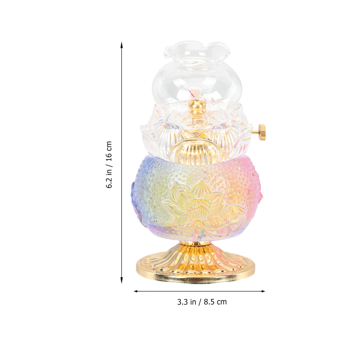 Kerosene Lamp Desktop Delicate Oil Lamp Adjustable Vintage Oil Lamp for Home
