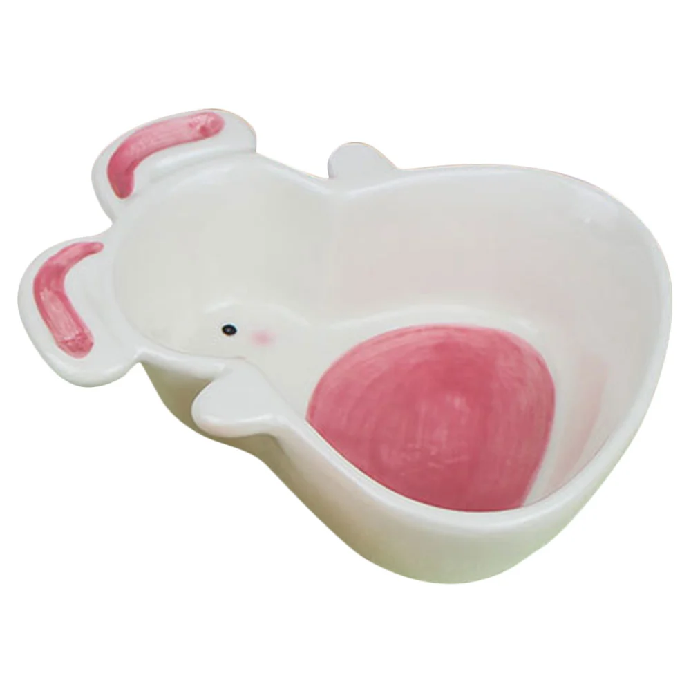 Rabbit Shaped Ceramic Dish Snack Serving Dish Snack Baby Food Bowl for Home Kitchen