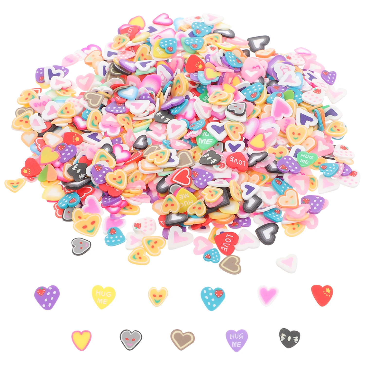 4000Pcs Nail Art Slices 3D Polymer Clay Slices Cartoon DIY Nail Art Supplies