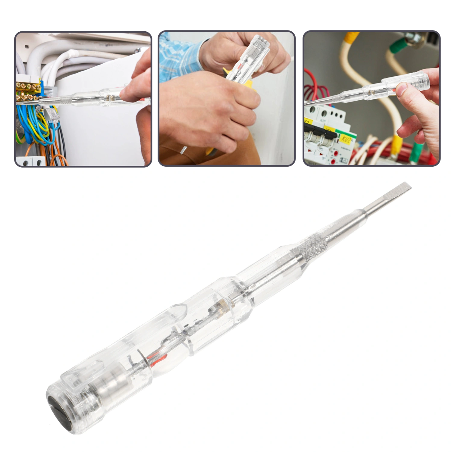 Electrical Tester Screwdriver Power Tester Pen Dual Light Circuit Tester Test Pen